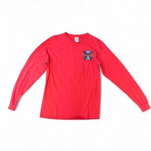 Blessed Girl Salmon Peach Long Sleeve Cow Graphic Tee M